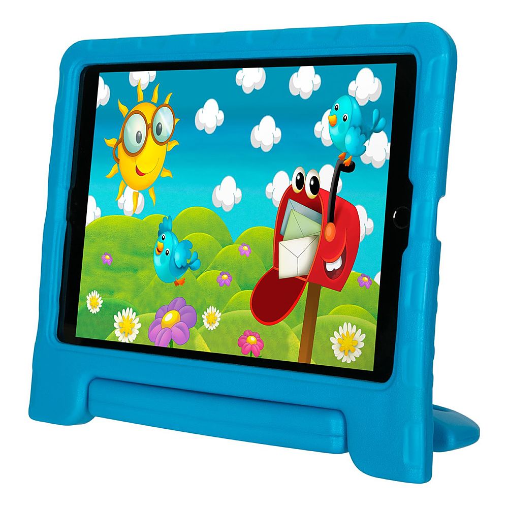Angle View: Targus - Kids Antimicrobial Case for iPad® (8th/7th Gen) 10.2", iPad Air® 10.5", and iPad Pro® (10.5") - Blue