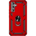 Front. SaharaCase - Military Kickstand Series with Belt Clip Case for Samsung Galaxy A54 5G - Red.
