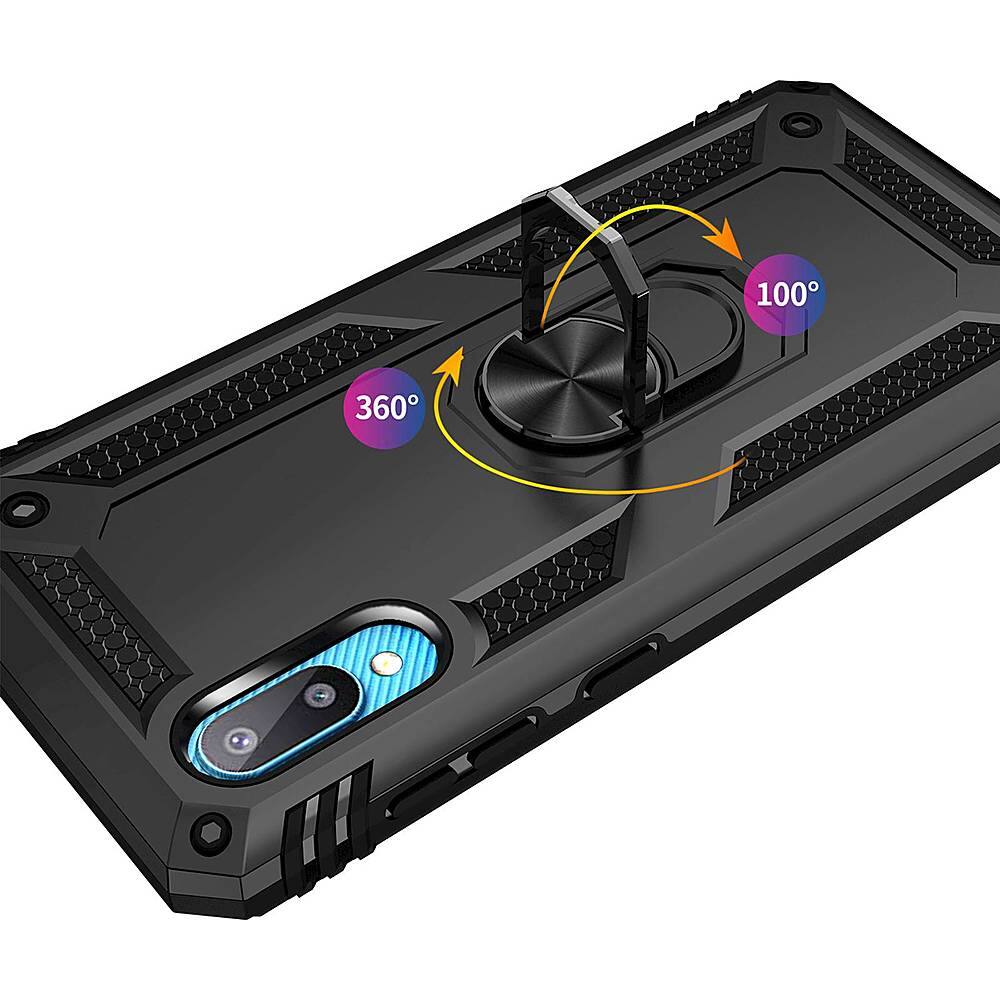 Alt View 13. SaharaCase - Military Kickstand Series Case for Samsung Galaxy A02 - Black.