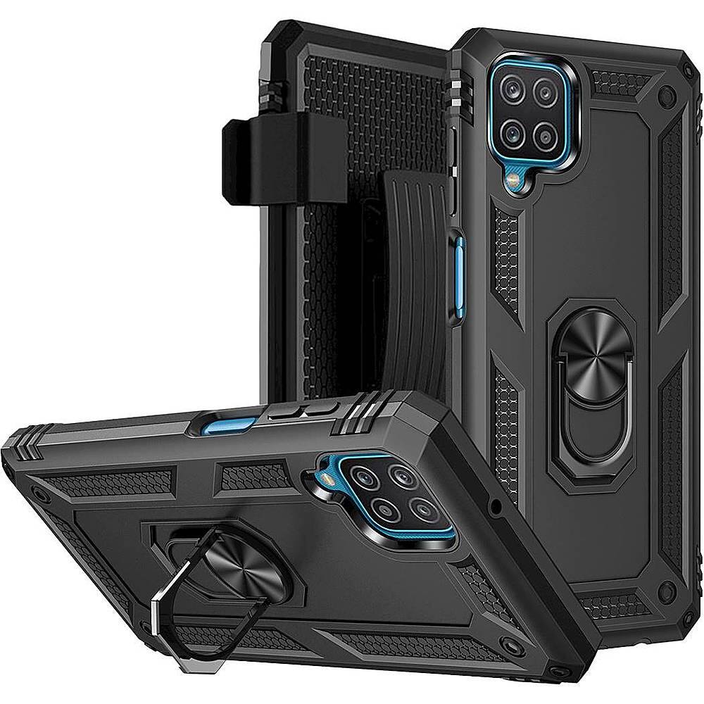 Alt View 16. SaharaCase - Military Kickstand Series Case for Samsung Galaxy A12 - Black.