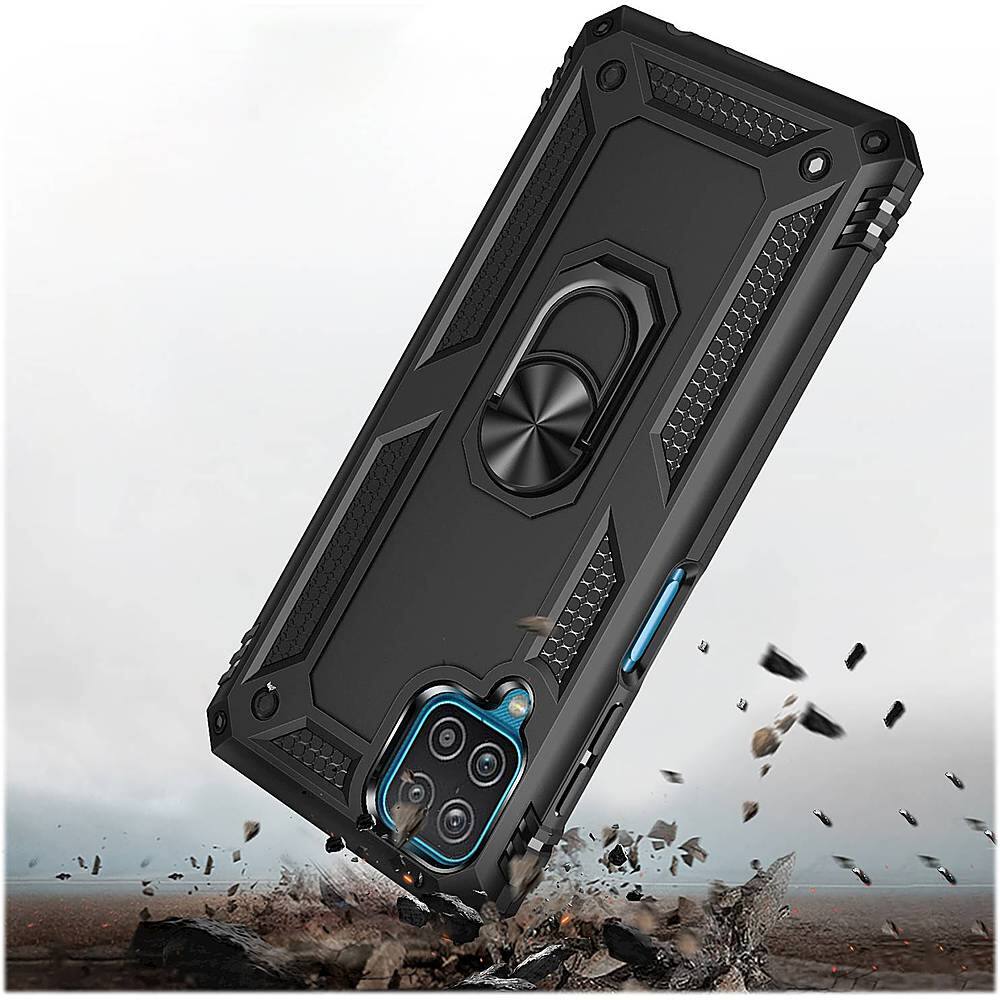 Alt View 18. SaharaCase - Military Kickstand Series Case for Samsung Galaxy A12 - Black.