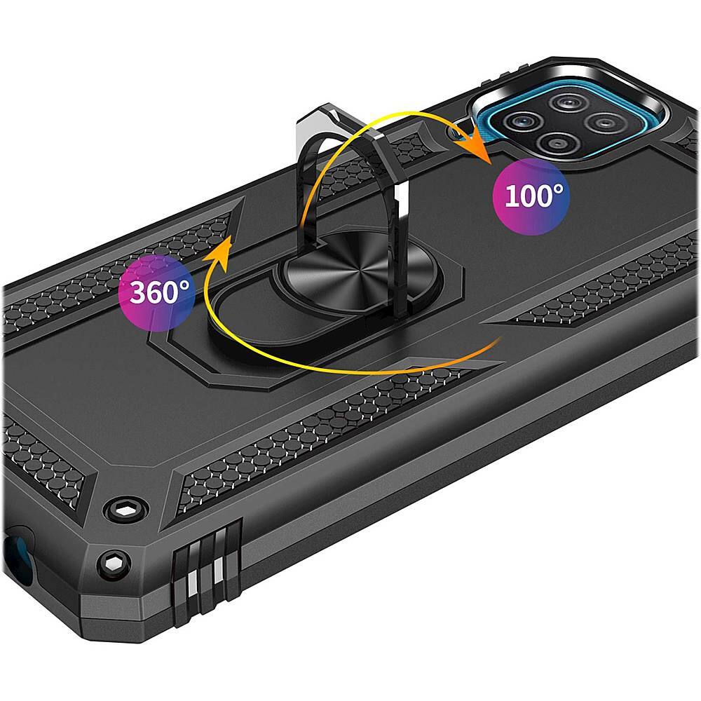 Alt View 19. SaharaCase - Military Kickstand Series Case for Samsung Galaxy A12 - Black.