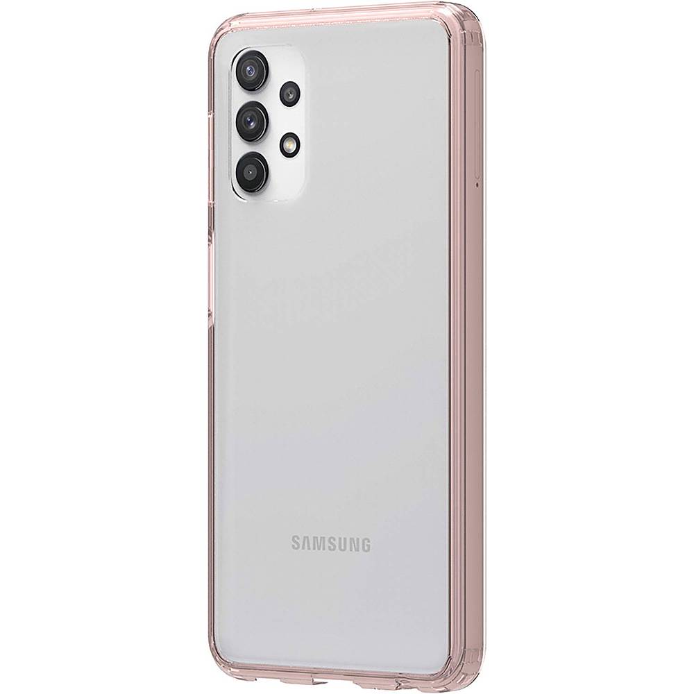 Left View: SaharaCase - Hard Shell Series Case for Samsung Galaxy A32 5G - Clear Rose Gold