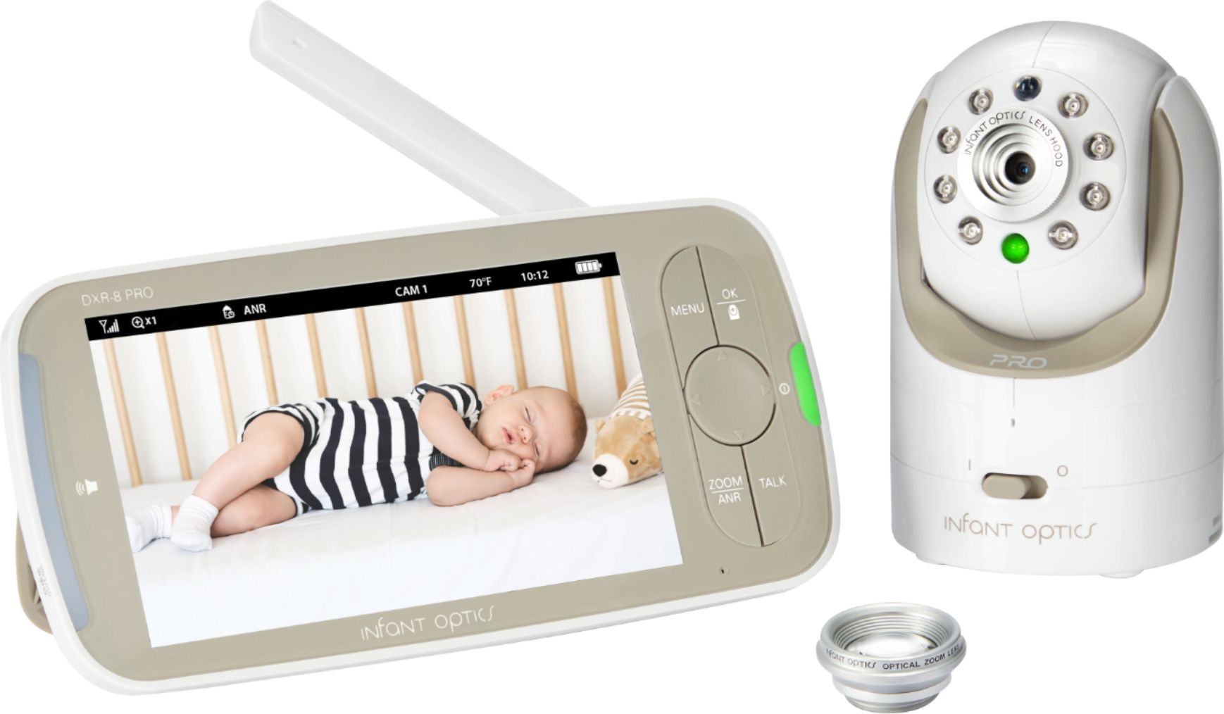 Angle View: Owlet - Cam 2, HD Video Baby Monitor - White