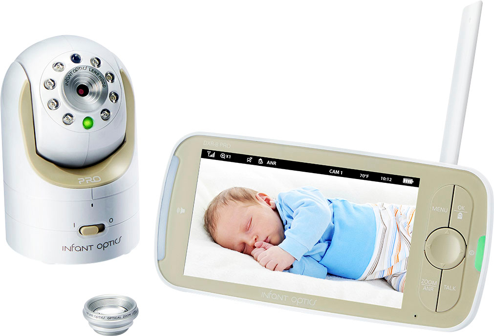 Left View: VTech Upgraded Audio Baby Monitor with Rechargeable Battery, Long Range, and Crystal-Clear Sound