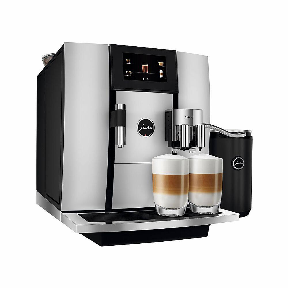 Left View: Jura - GIGA 6 (NAA) Multi Serve Brewer with 15 Bars of Pressure - Black And Chrome