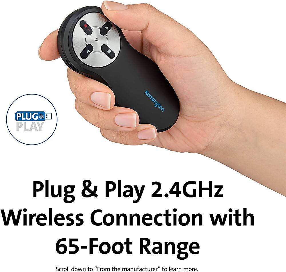 Alt View 13. Kensington - Wireless Presenter with Red Laser - Nano Receiver- 2.4 GHz wireless technology Up to 65 feet.