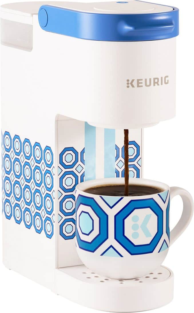Angle. Keurig - Limited Edition Jonathan Adler K-Mini Single Serve K-Cup Pod Coffee Maker - White.