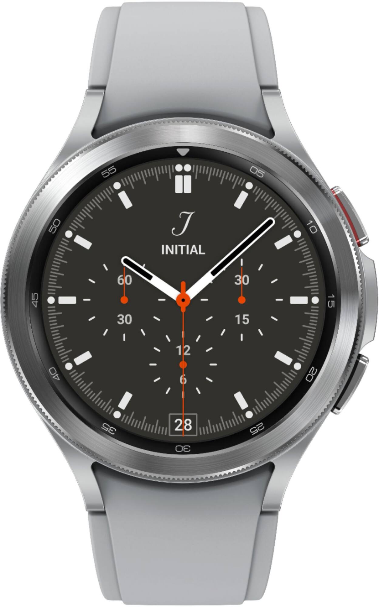Zoom in on Front Zoom. Samsung - Galaxy Watch4 Classic Stainless Steel Smartwatch 46mm BT - Silver.