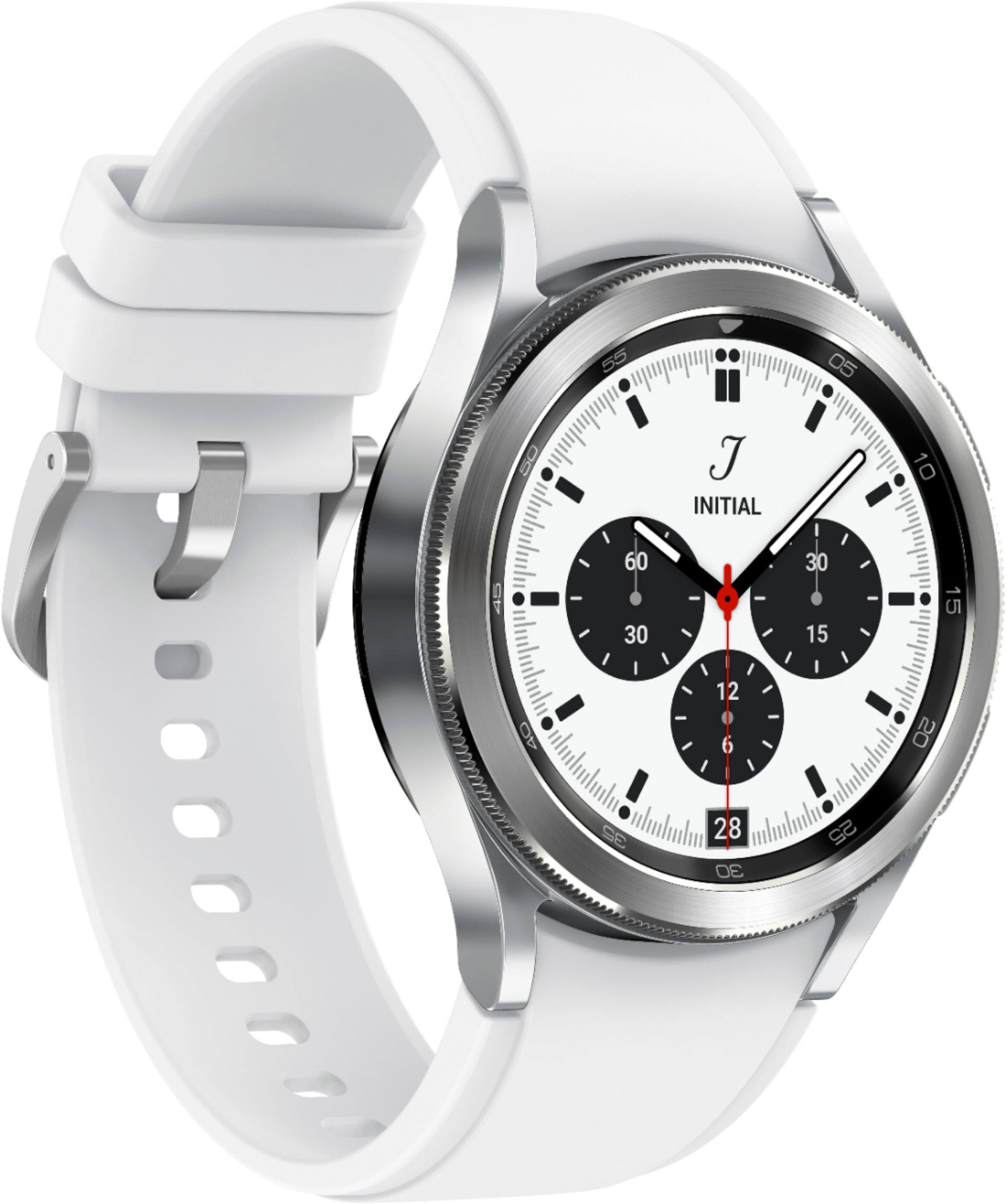 Alt View 12. Samsung - Galaxy Watch4 Classic Stainless Steel Smartwatch 42mm BT - Silver.