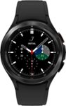 Front. Samsung - Galaxy Watch4 Classic Stainless Steel Smartwatch 46mm BT - Black.