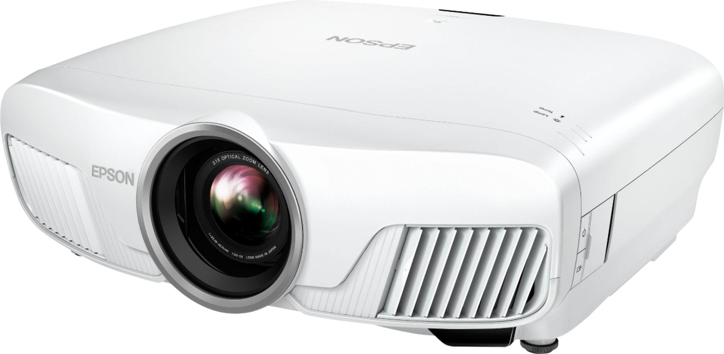 Left View: Epson - Home Cinema 4010 4K 3LCD Projector with High Dynamic Range - Certified Refurbished - White