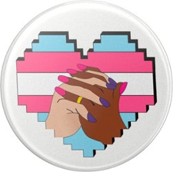 PopSockets - Pride Month Poptivism PopGrip - 8-Bit Trans Celebration - Front_Zoom