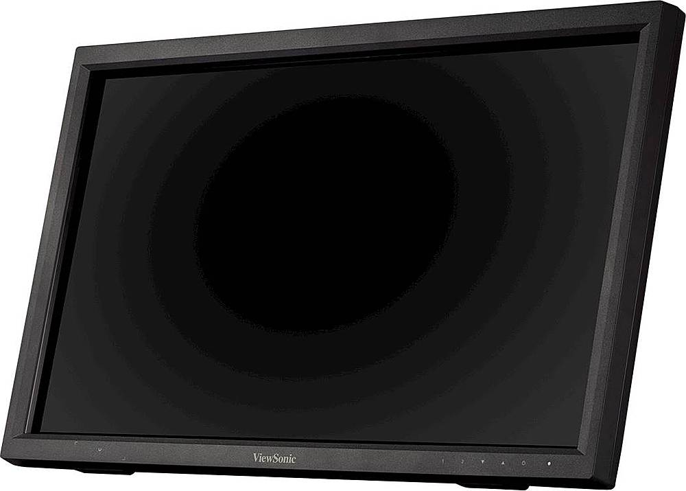 Left View: ViewSonic - TD2223 22" LCD FHD Touch Screen Monitor (HDMI, VGA, DVI and USB) - Black