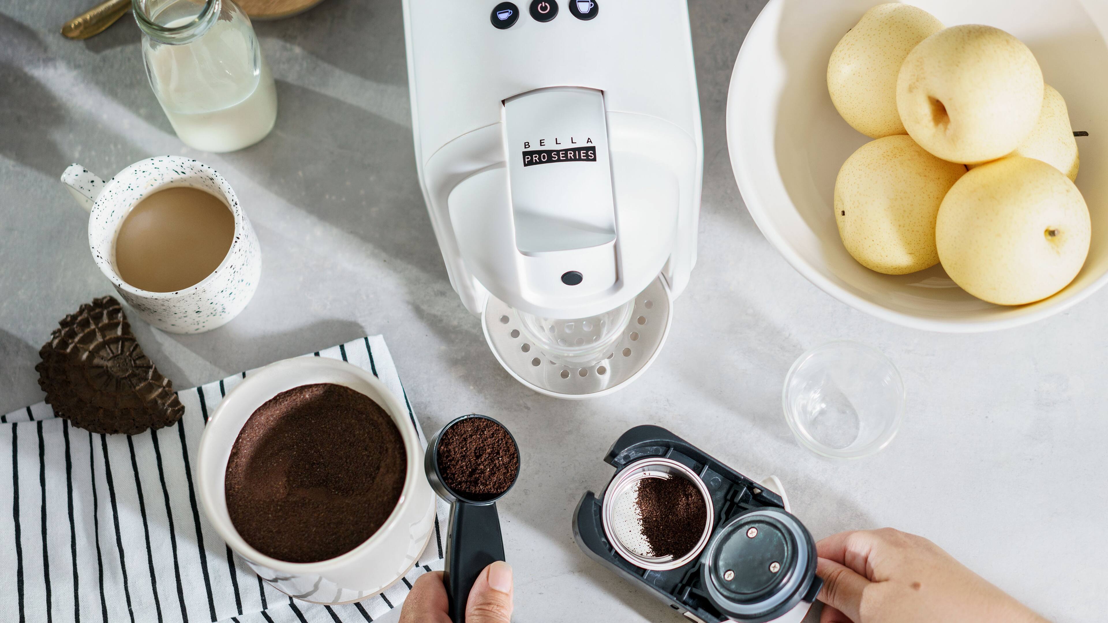 Alt View 20. Bella Pro Series - Espresso Machine with 20 Bars of Pressure and Nespresso Capsule Compatibility - Matte White.