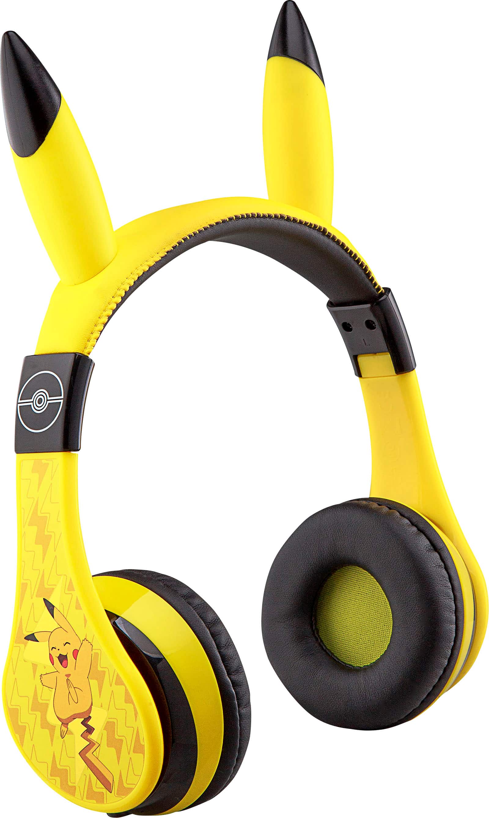 Front. eKids - Pokemon Pikachu Bluetooth Headphones - yellow.