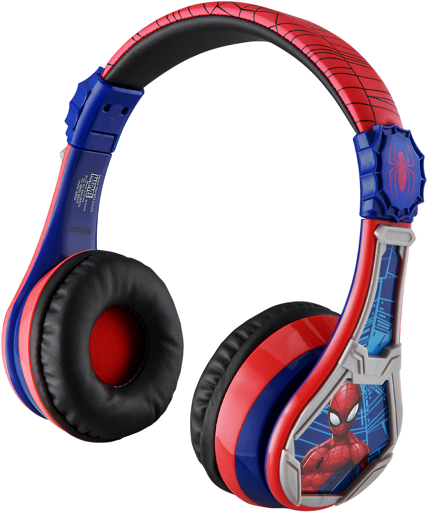 Angle View: eKids - Spider-Man 3 Bluetooth Headphones - red
