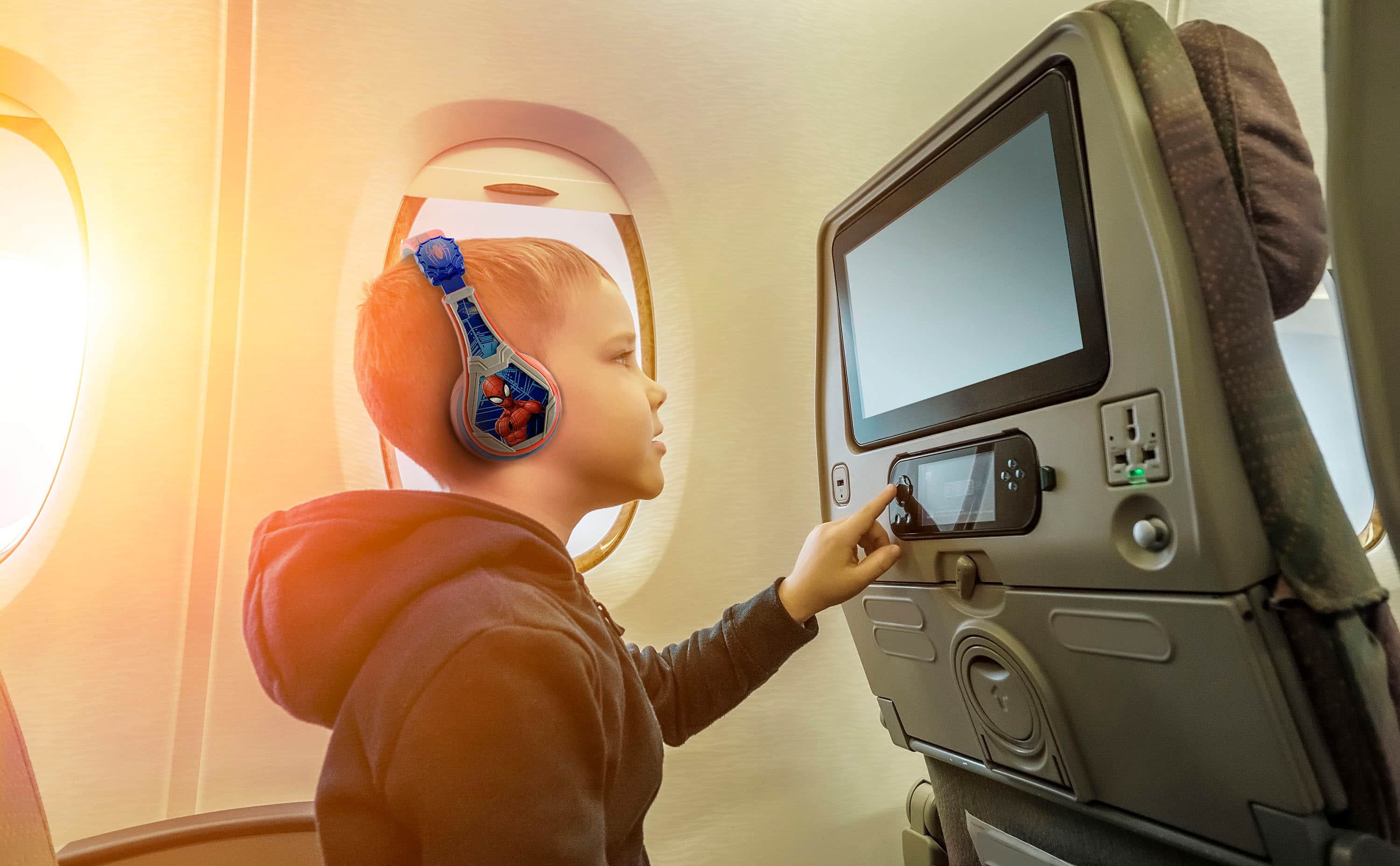 Alt View 16. eKids - Spider-Man 3 Bluetooth Headphones - red.