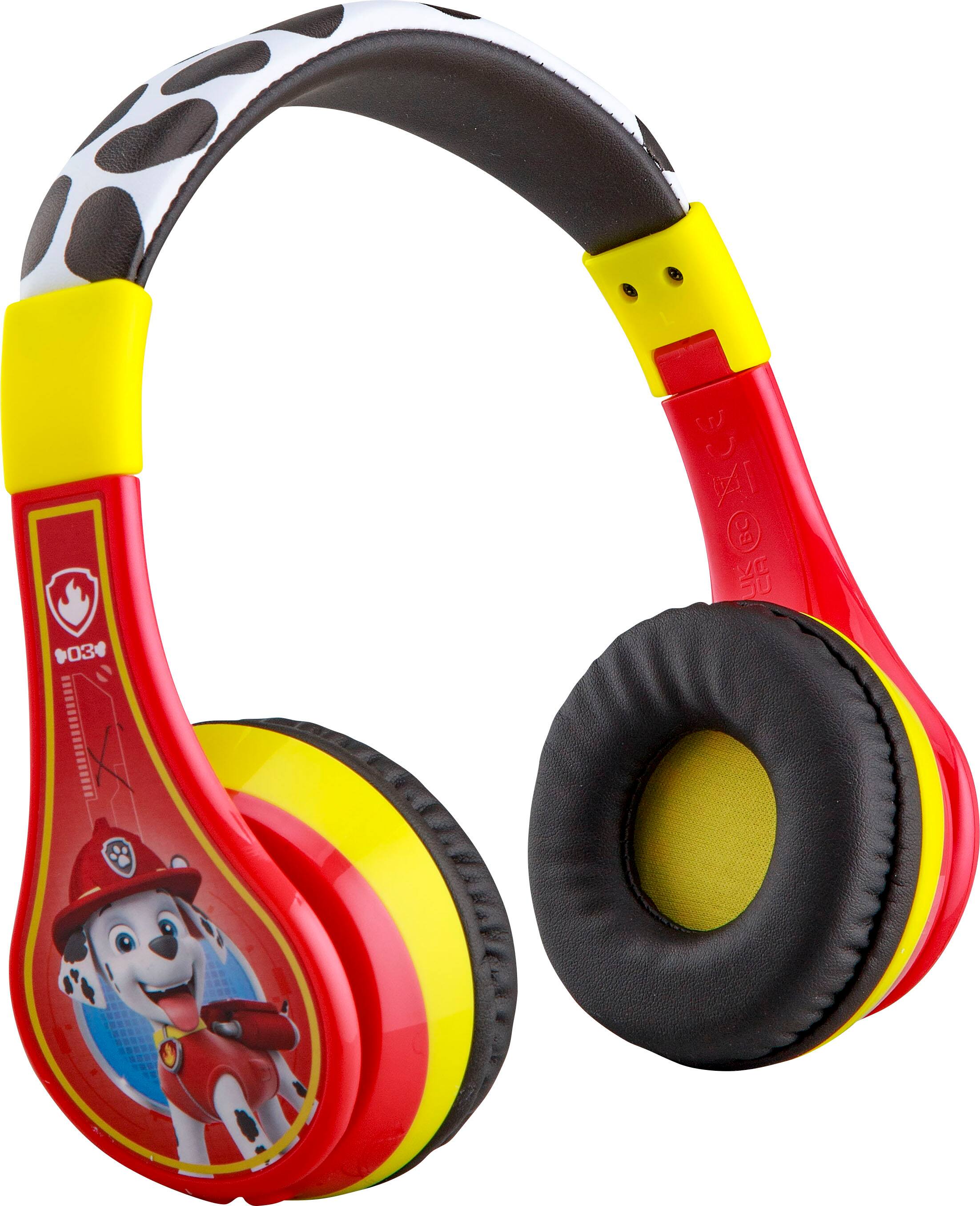 Front. eKids - Paw Patrol Marshall Bluetooth Headphones - red.