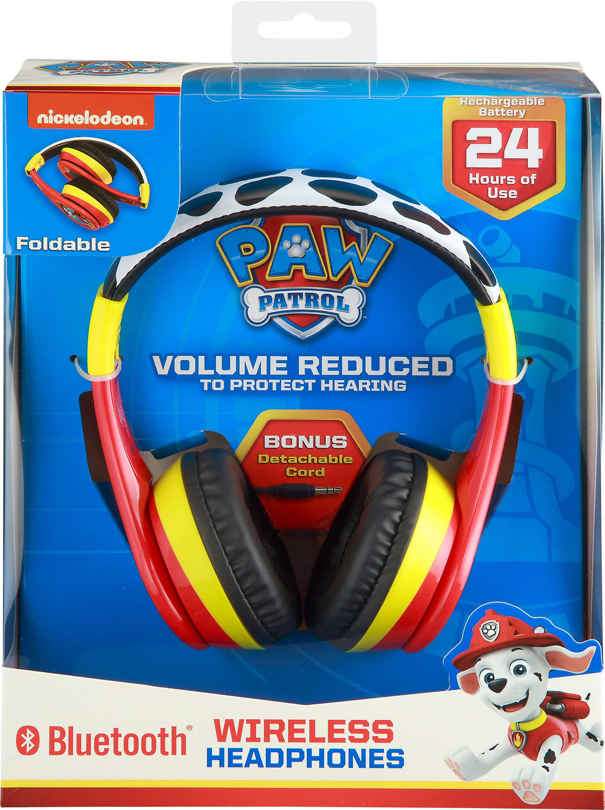 Alt View 14. eKids - Paw Patrol Marshall Bluetooth Headphones - red.