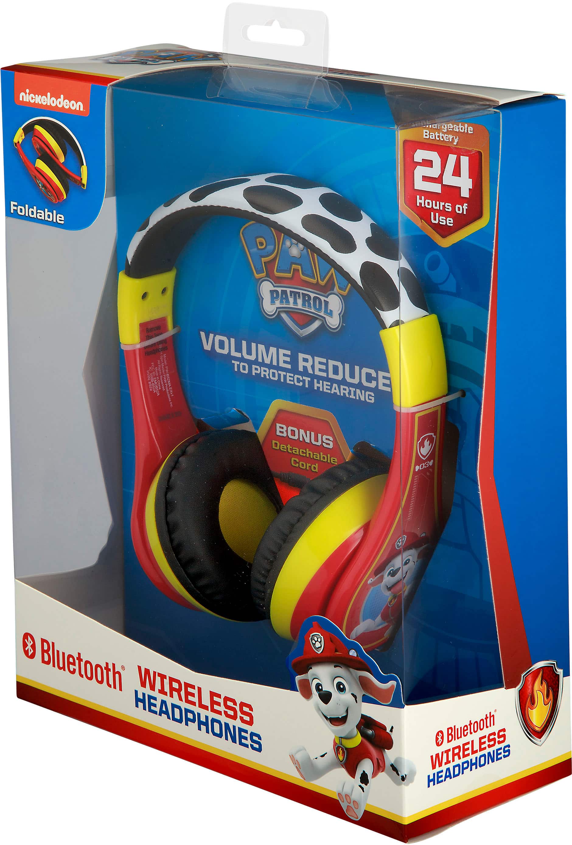 Alt View 15. eKids - Paw Patrol Marshall Bluetooth Headphones - red.