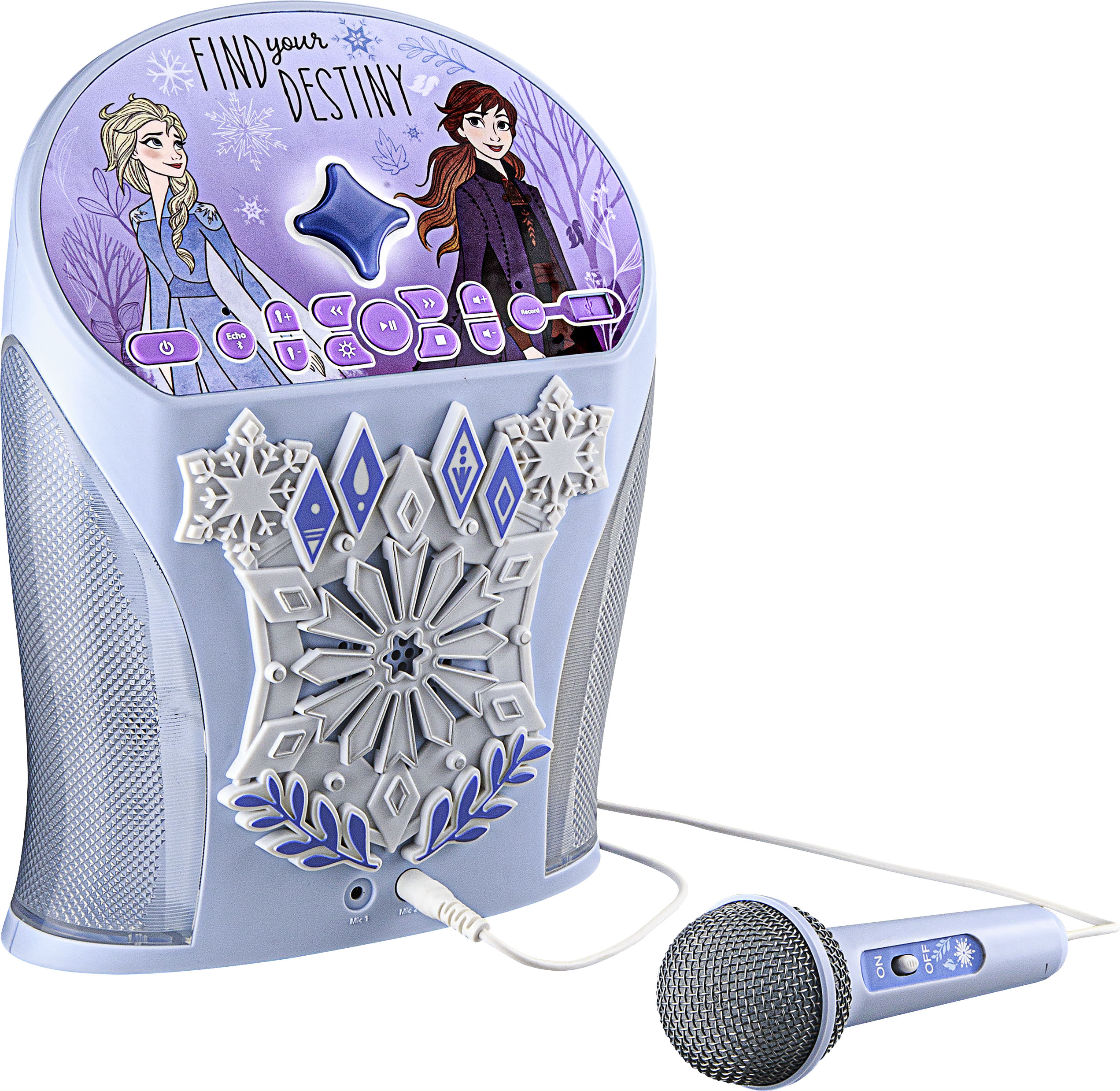 Angle View: eKids - Disney Frozen Bluetooth Karaoke with EZ Link Technology - Light Blue