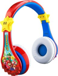 eKids - Super Mario Bluetooth Headphones - red - Front_Zoom
