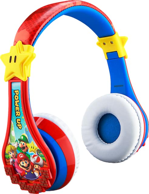 eKids Super Mario Bluetooth Headphones red MO B52.EXV23 Best Buy