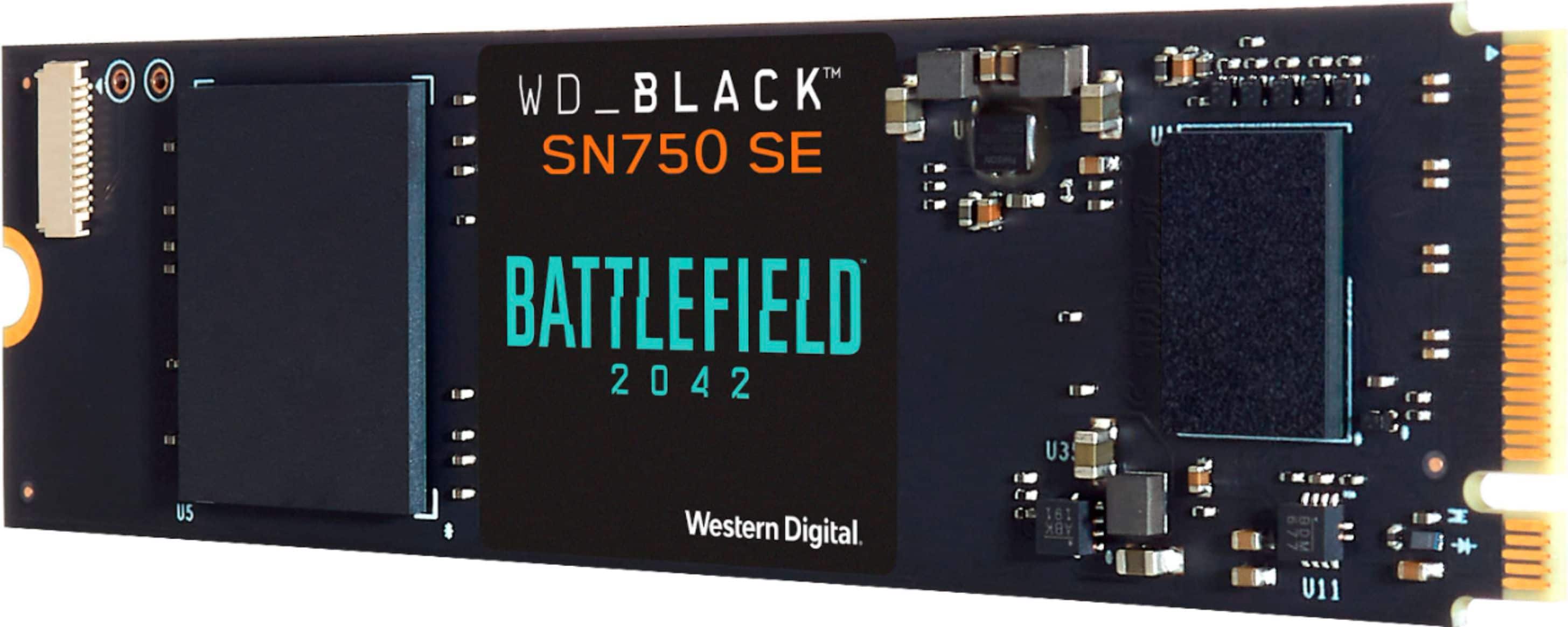 Alt View 11. WD - WD_BLACK SN750 SE 1TB PCIe Gen 4 x4 Internal Solid State Drive with Battlefield 2042 PC Game Code - Black.