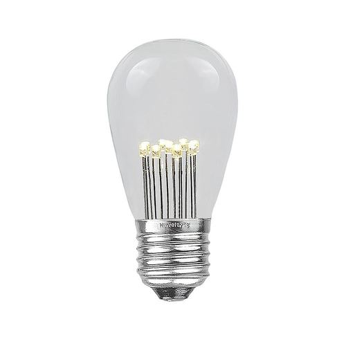 Novelty Lights - S14 Warm White LED 9 Diode Replacement Bulbs E26 Medium Base - 25 Pack - Warm White