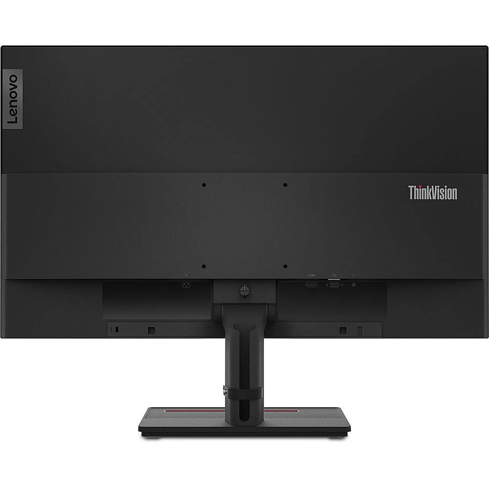 Back View: Lenovo - ThinkVision S27e-20 27" FHD Monitor (HDMI, VGA) - Black