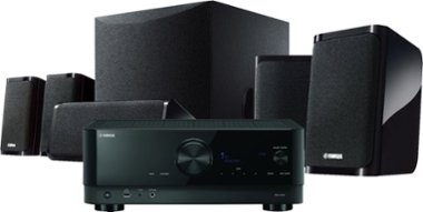 Yamaha - YHT-5960 Premium All-in-One Home Theater System with 8K HDMI and Wi-Fi - Black - Front_Zoom
