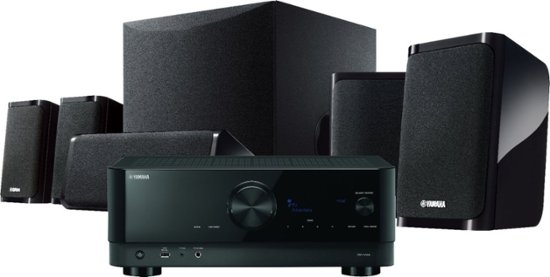 Yamaha – YHT-5960 Premium All-in-One Home Theater System with 8K HDMI and Wi-Fi – Black