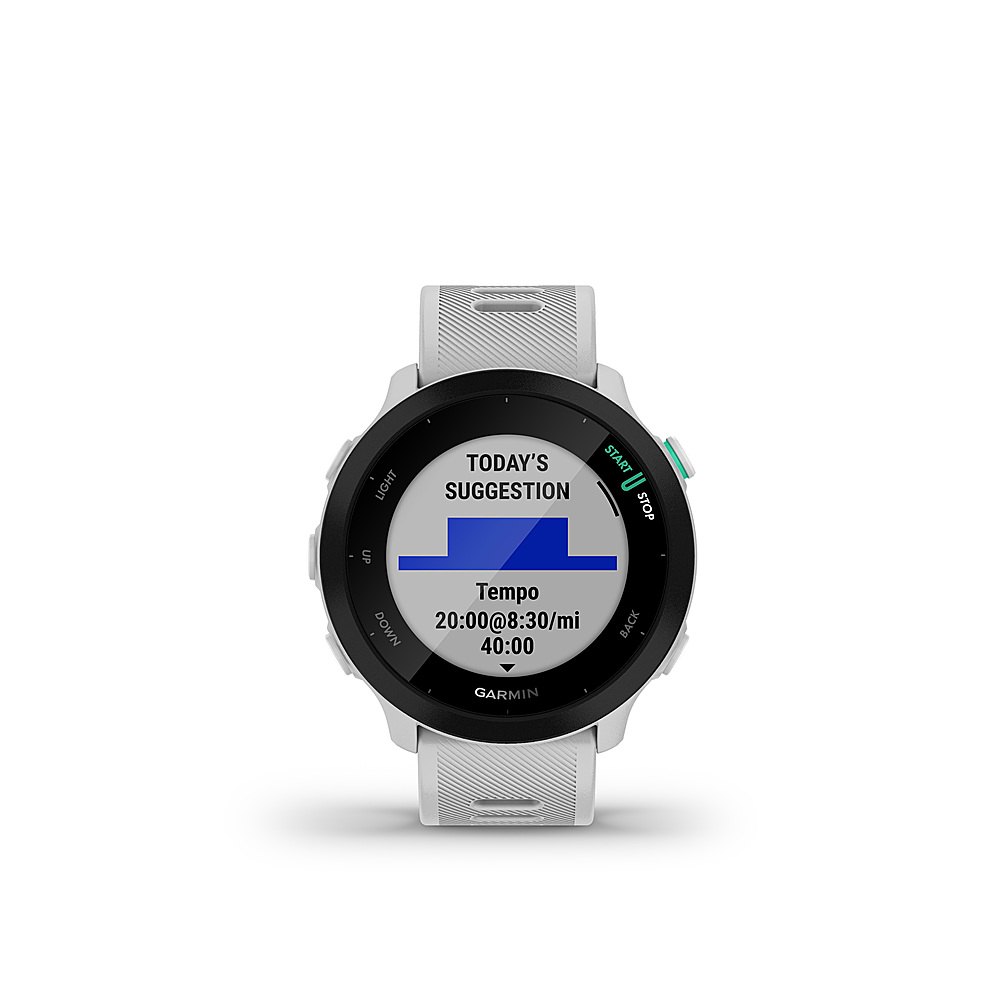 Garmin Forerunner 55 Smartwatch 26mm Fiber-Reinforced Polymer Whitestone 010-02562-01 - Best