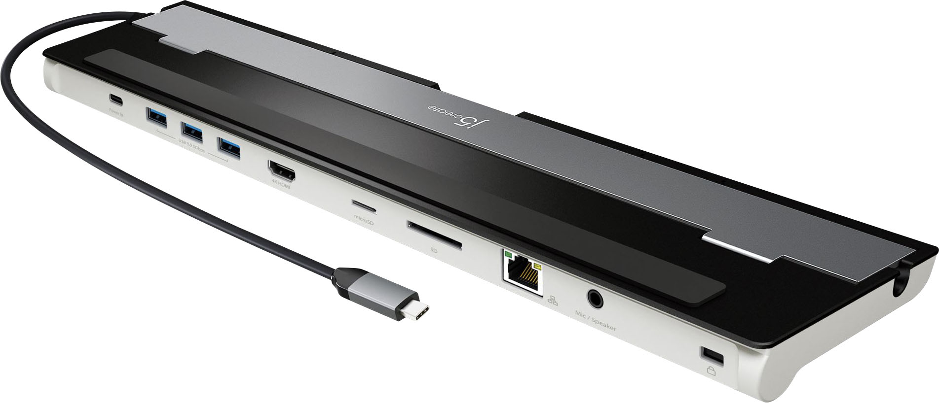 Som lidenskab torsdag j5create USB-C 4K HDMI Docking Station with Power Delivery Grey/ Black  JCD533 - Best Buy