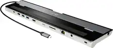 Front. j5create - USB-C 4K HDMI Docking Station with Power Delivery - Grey/ Black.
