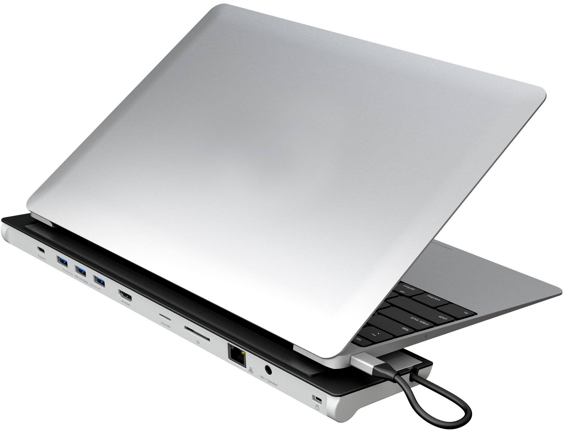 Alt View 20. j5create - USB-C 4K HDMI Docking Station with Power Delivery - Grey/ Black.