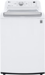 LG - 5.0 Cu. Ft. Smart Top Load Washer with 6Motion Technology - White - Front_Zoom
