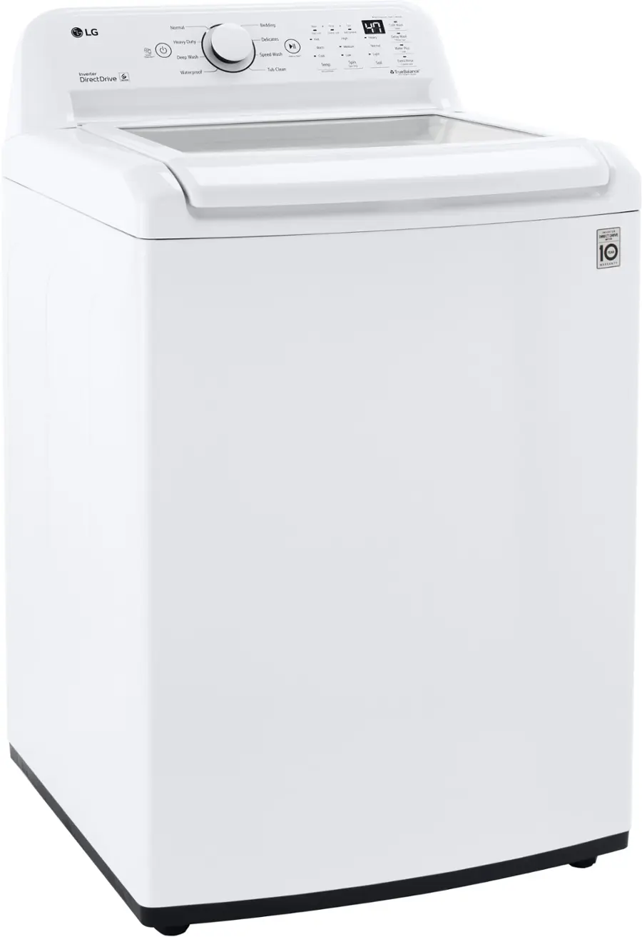 Alt View 11. LG - 4.5 Cu. Ft. High-Efficiency Top Load Washer with TurboDrum Technology - White.