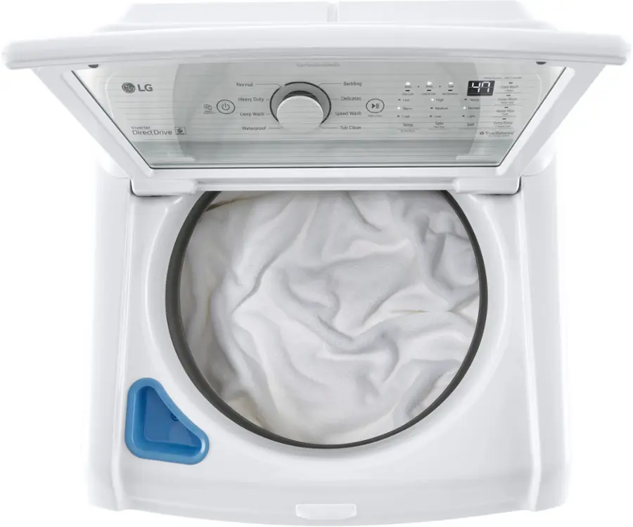 Alt View 14. LG - 4.5 Cu. Ft. High-Efficiency Top Load Washer with TurboDrum Technology - White.