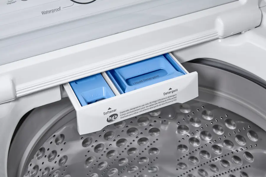 Alt View 15. LG - 4.5 Cu. Ft. High-Efficiency Top Load Washer with TurboDrum Technology - White.