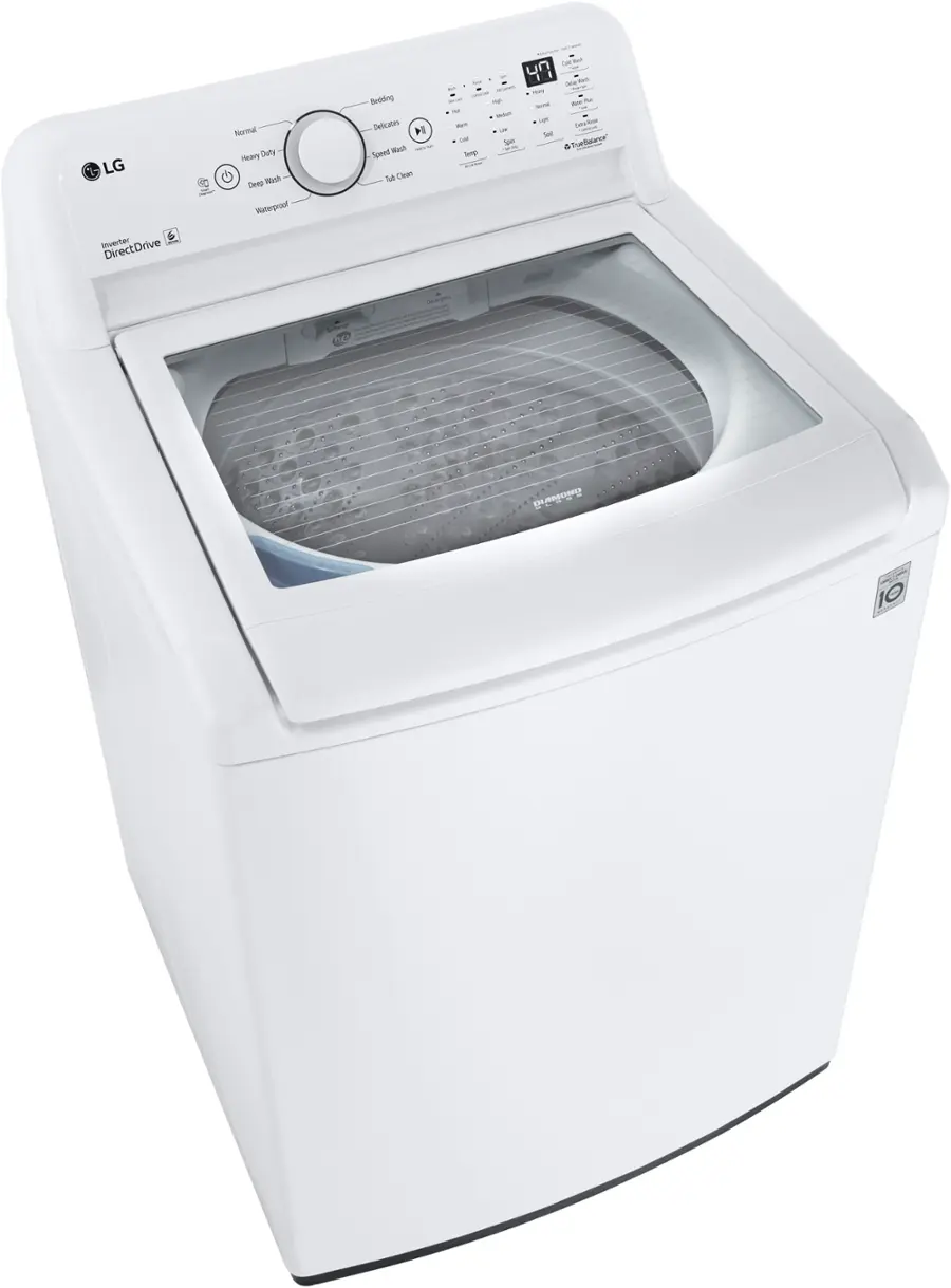 Alt View 16. LG - 4.5 Cu. Ft. High-Efficiency Top Load Washer with TurboDrum Technology - White.