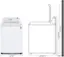 Left. LG - 4.5 Cu. Ft. High-Efficiency Top Load Washer with TurboDrum Technology - White.