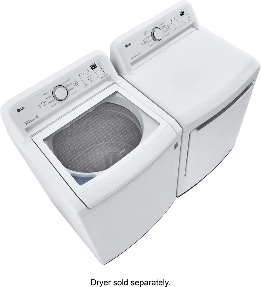 Alt View 20. LG - 4.5 Cu. Ft. High-Efficiency Top Load Washer with TurboDrum Technology - White.
