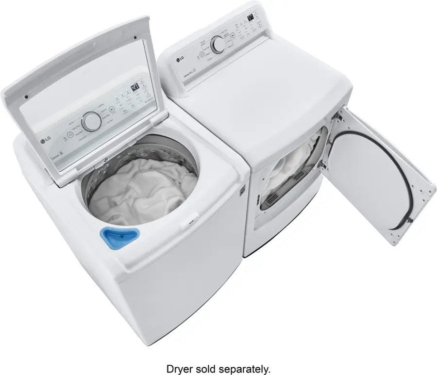 Alt View 22. LG - 4.5 Cu. Ft. High-Efficiency Top Load Washer with TurboDrum Technology - White.