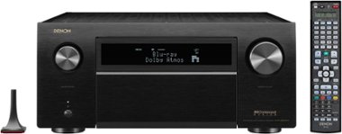 Denon - AVR-X8500HA 150W 13.2-Ch. with HEOS and Dolby Atmos 8K Ultra HD HDR Compatible AV Home Theater Receiver with Alexa - Black - Front_Zoom