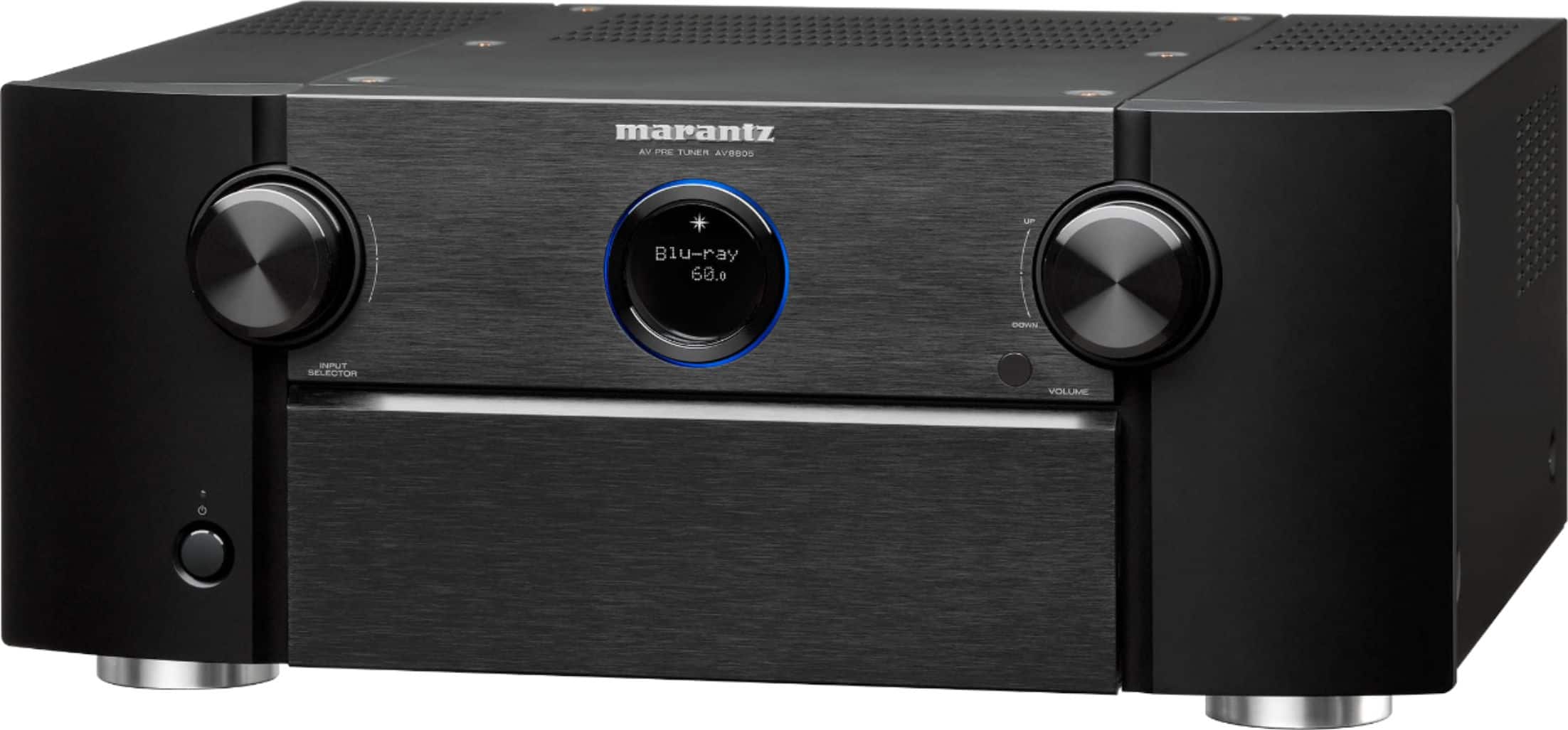 Front. Marantz - 13.2 Channel Pre-Amp, Dolby Atmos, DTS, IMAX Enhanced & Auro-3D, Built-In HEOS, Amazon Alexa - Black.