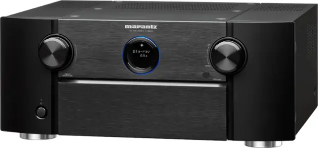 Front. Marantz - 13.2 Channel Pre-Amp, Dolby Atmos, DTS, IMAX Enhanced & Auro-3D, Built-In HEOS, Amazon Alexa - Black.