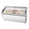 VEVOR - Commercial Ice Cream Display Case, 16.3 Cu.ft Chest Freezer, -19 to 3℉ Temp Adjustable Mobile Top Deep Freezer - White