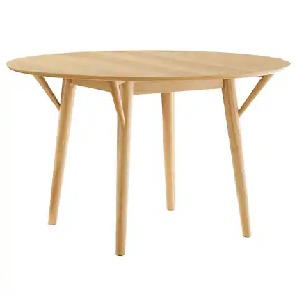 Front. Modway - Gallant 47" Round Dining Table - Brown.